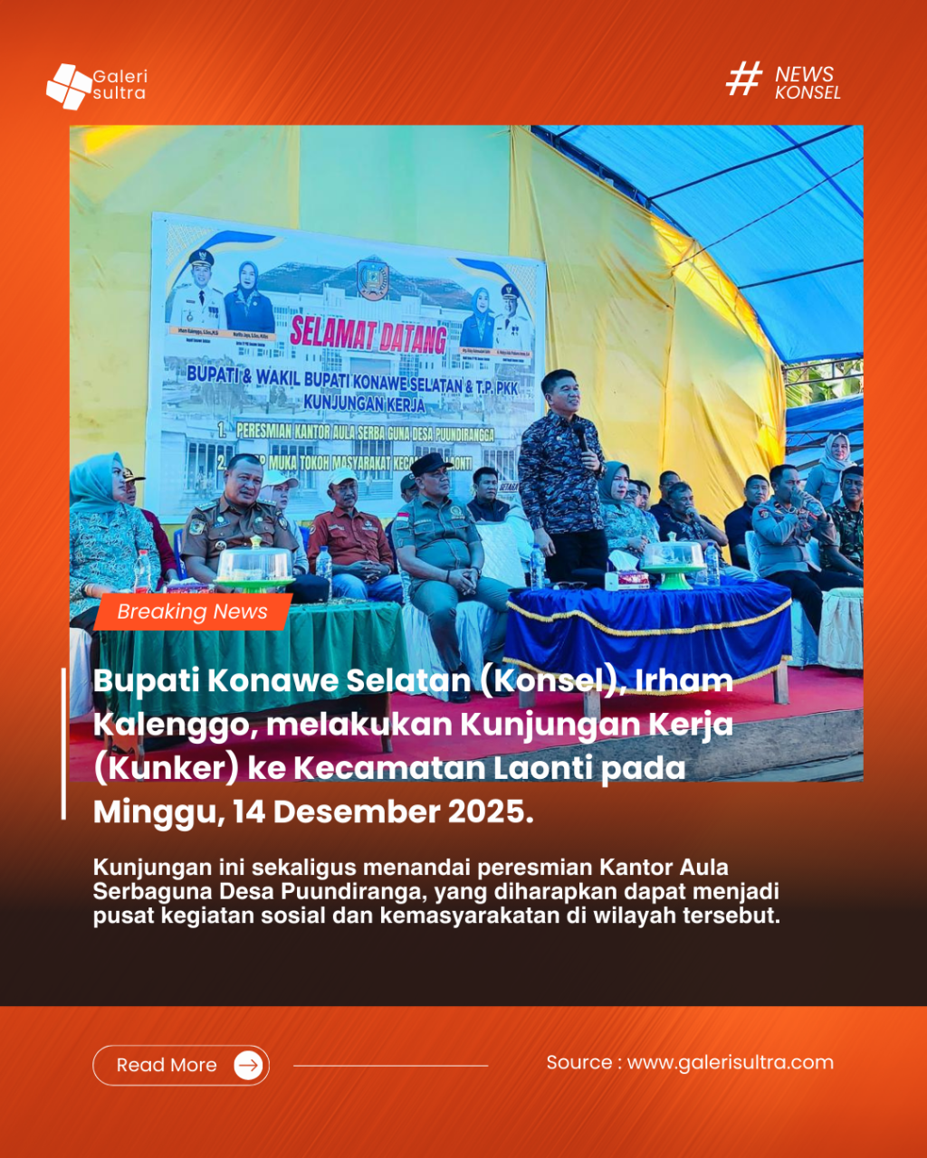 Orange Black and White Modern Breaking News Instagram Post