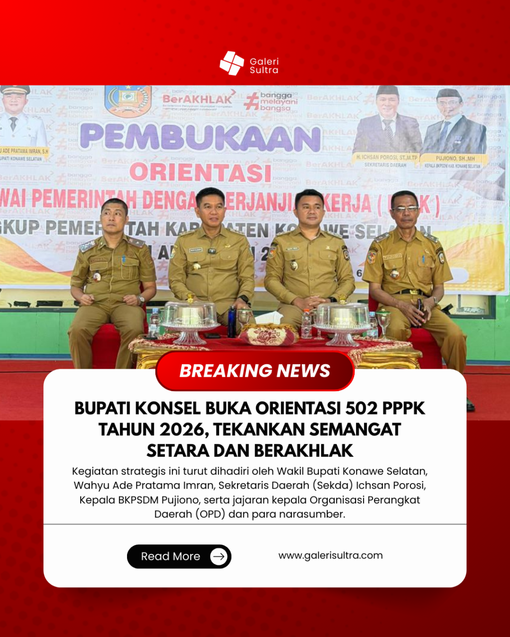 Red and White Modern Breaking News Instagram Post