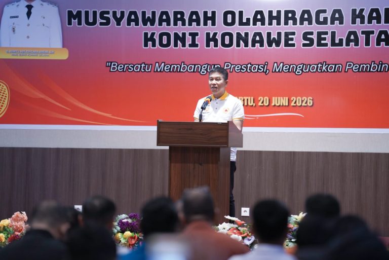 Bupati Irham Kalenggo Buka Musda KONI Konsel, Tekankan Penguatan Organisasi dan Regenerasi Atlet